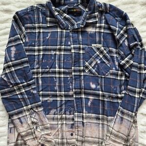 Teddy Fresh Blue and White Plaid Men's Shirt